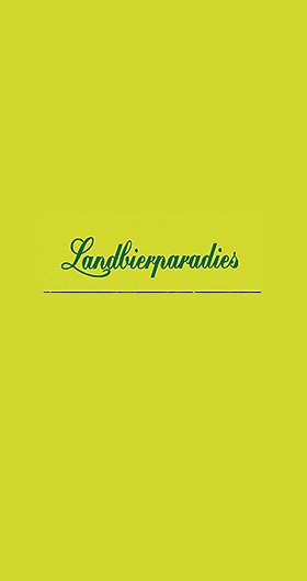Landbierparadies-Logo auf der Infotafel