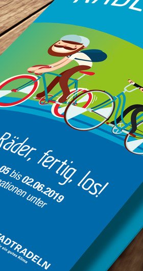 Flyer und Aufsteller - Stadtradeln 2019 Nürnberg