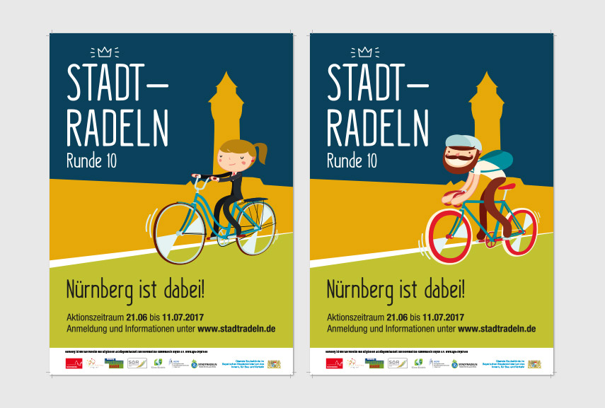 Werbung für das Stadtradeln von den gruenstiftern