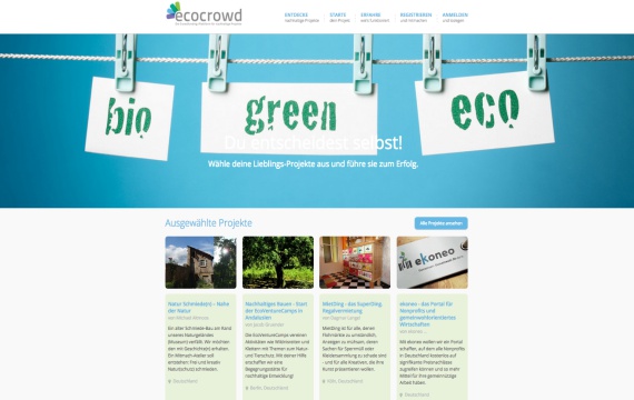 Nachhaltige Projekte unterstützen auf ecocrowd - Foto: www.ecocrowd.de