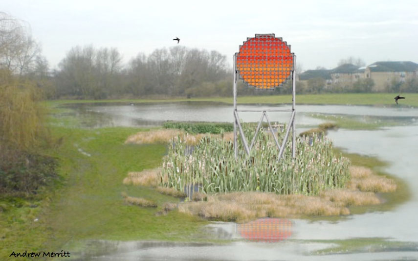 Lebendes Kunstwerk Cambridge mit Mauerseglern